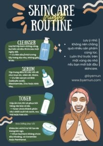 cac buoc skincare cho da mun