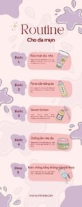 các bước skincare cho da mụn